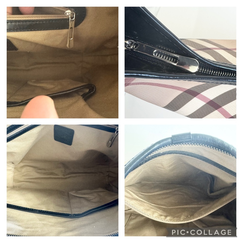 Burberry Black and Cream Checkered Hobo Bag - Picture 13 of 15